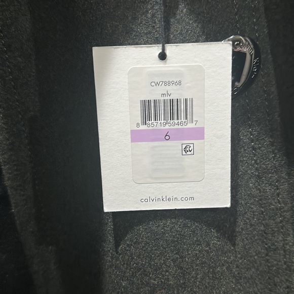 🌸NEW Calvin Klein Women’s Wool & Faux fur Collar Maxi Trench Coat Sz 6 NWT. - Picture 13 of 16